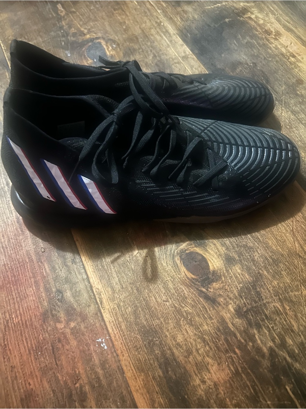 Adidas Predator Edge Men’s Size 9.5 Black Indoor Soccer Cleats Shoe